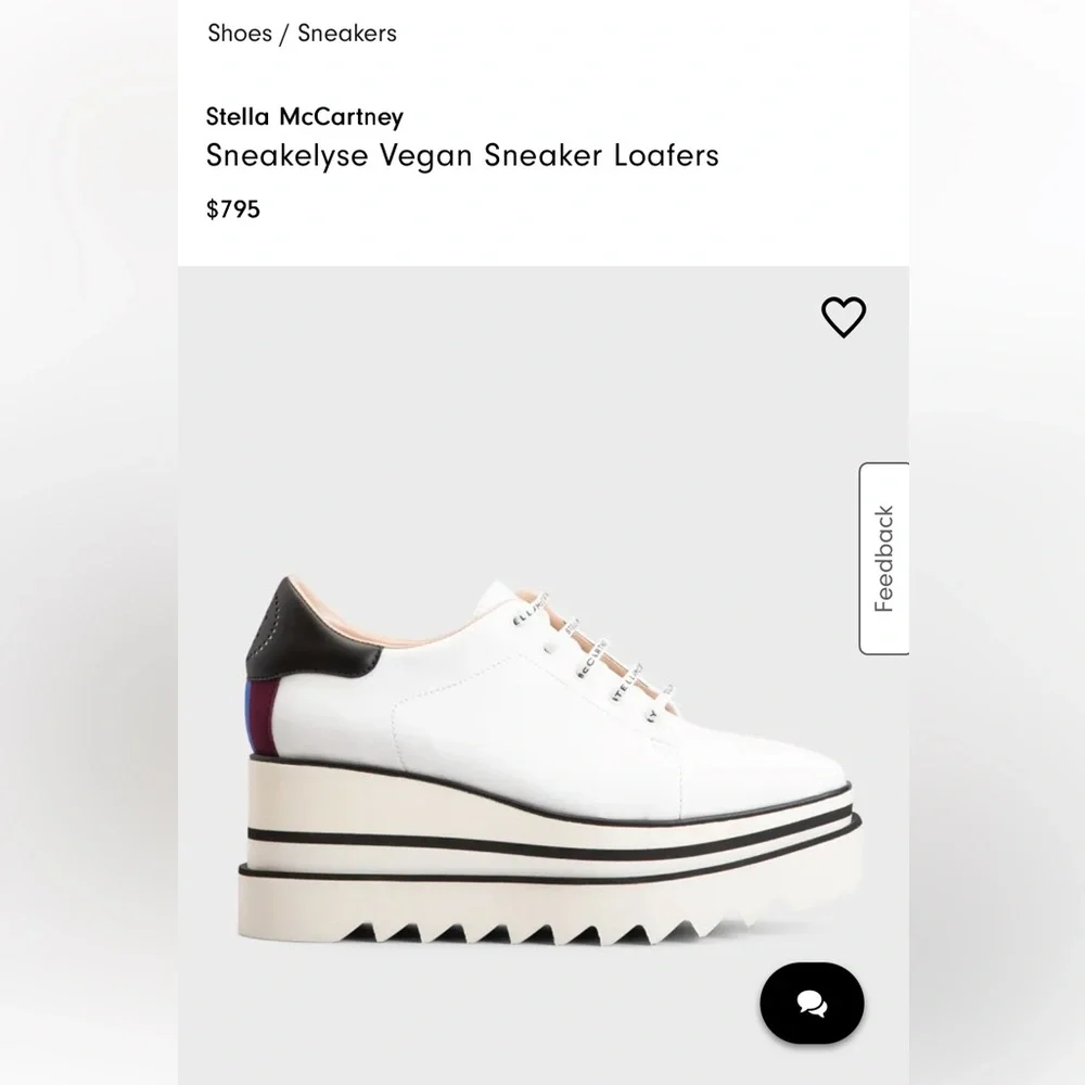 Stella‎ McCartney Stylish White Platform Sneakers